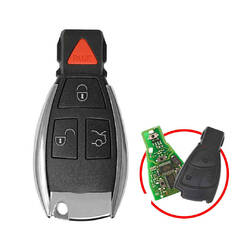 Кнопка Mercedes Chrome Key Shell 3+1 модифицирована для платы NEC