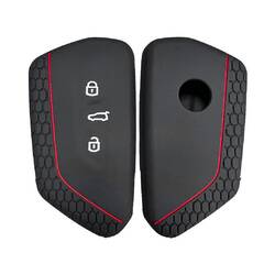 Coque en silicone pour clé à distance intelligente Volkswagen Golf 8 KD B33 3 boutons