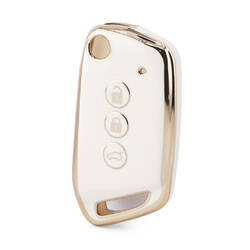 Nano High Quality Cover For Baojun Flip Remote Key 3 Button White Color BJ-D11J