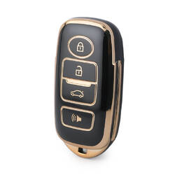 Nano High Quality Cover For Perodua Smart Remote Key 4 Buttons Black Color PRD-B11J