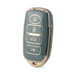 Nano High Quality Cover For Perodua Smart Remote Key 4 Buttons Gray Color PRD-B11J