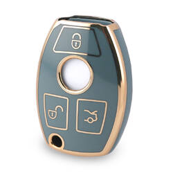Nano High Quality Cover For Mercedes Benz Remote Key 3 Buttons Gray Color Benz-A11J3
