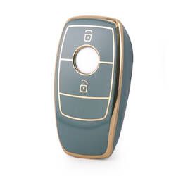 Nano High Quality Cover For Mercedes E Series Remote Key 2 Buttons Gray Color Benz-B11J2