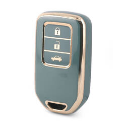 Нано-чехол высокого качества для дистанционного ключа Honda HR-V с 3 кнопками серого цвета HD-A11J3A