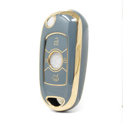 Funda Nano de alta calidad para llave remota inteligente Buick, 4 botones, Color gris, BK-B11J