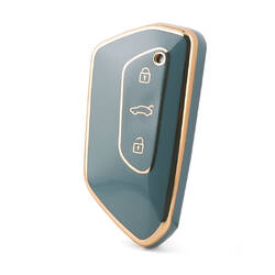 Nano – couvercle de haute qualité pour clé télécommande Volkswagen, 3 boutons, couleur grise, VW-G11J
