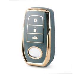 Funda Nano de alta calidad para llave remota de Toyota, 3 botones, Color gris, TYT-A11J3
