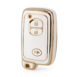 Funda Nano de alta calidad para llave remota de Toyota, 3 botones, Color blanco, TYT-H11J3B