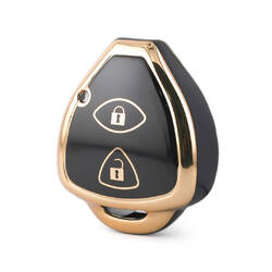 Funda Nano de alta calidad para llave remota de Toyota, 2 botones, Color negro, TYT-K11J2