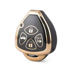 Funda Nano de alta calidad para llave remota de Toyota, 4 botones, Color negro, TYT-K11J4