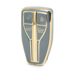 Nano – couvercle de haute qualité pour clé télécommande Hongqi, 4 boutons, couleur grise, HQ-A11J