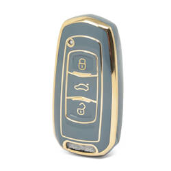 Nano – couvercle de haute qualité pour clé télécommande Geely, 3 boutons, couleur grise, GL-A11J