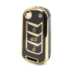 Nano – couvercle de haute qualité pour clé télécommande Mahindra, 3 boutons, couleur noire, MHD-A11J