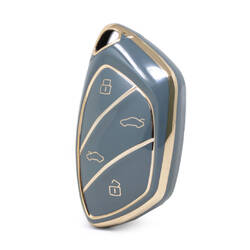 Nano – couvercle de haute qualité pour clé télécommande Roewe, 4 boutons, couleur grise, RW-D11J