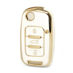 Nano – couvercle de haute qualité pour clé télécommande Wuling, 3 boutons, couleur blanche, WL-A11J3