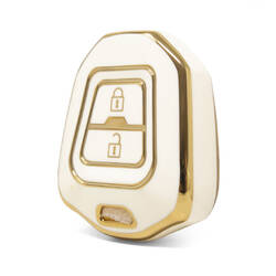 Nano High Quality Cover For Isuzu Remote Key 2 Buttons White Color ISZ-C11J
