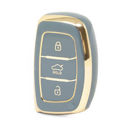 Funda Nano de alta calidad para llave remota inteligente Hyundai Tucson, 3 botones, Color gris, HY-A11J3B