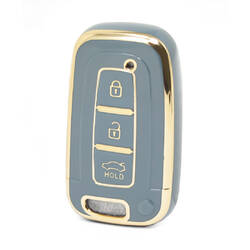 Нано-чехол высокого качества для Hyundai Kia, дистанционный ключ, 3 кнопки, серый цвет HY-G11J3