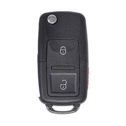 Guscio chiave telecomando Volkswagen Flip 2+1 pulsanti con intestazione