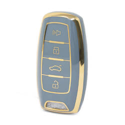 Nano – couvercle de haute qualité pour clé télécommande Great Wall, 4 boutons, couleur grise, GW-B11J4