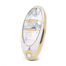 Nano couvercle en marbre de haute qualité pour clé télécommande Bestunt, 3 boutons, couleur blanche BT-A12J