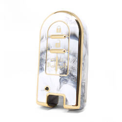 Nano cubierta de mármol de alta calidad para llave remota Toyota, 4 botones, Color blanco, TYT-G12J4B