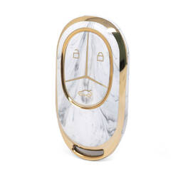 Nano couvercle en marbre de haute qualité pour clé télécommande NIO, 3 boutons, couleur blanche, NIO-B12J