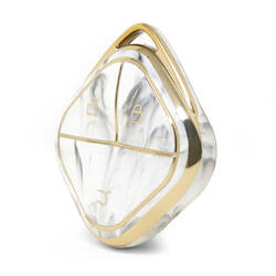 Nano couvercle en marbre de haute qualité pour clé télécommande Wuling, 3 boutons, couleur blanche, WL-E12J