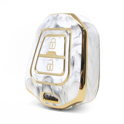 Nano High Quality Marble Cover For Isuzu Remote Key 2 Buttons White Color ISZ-C12J