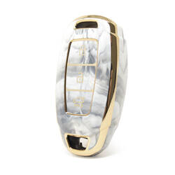 Nano cubierta de mármol de alta calidad para llave remota Hyundai, 3 botones, Color blanco, HY-D12J3