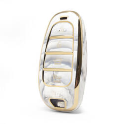 Nano cubierta de mármol de alta calidad para llave remota Hyundai, 4 botones, Color blanco, HY-H12J4A