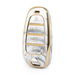 Nano cubierta de mármol de alta calidad para llave remota Hyundai, 4 botones, Color blanco, HY-H12J4B