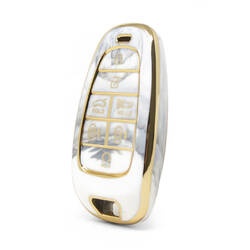 Nano cubierta de mármol de alta calidad para llave remota Hyundai, 7 botones, Color blanco, HY-H12J7