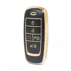 Nano – housse en cuir doré de haute qualité, pour clé télécommande Trumpchi, 5 boutons, couleur noire, CQ-B13J