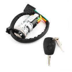 Renault Clio Dacia Logan, Sandero Ignition Lock - 1 x Plastic Keys with Remote Buttons, 1 x Blade Key - 6001546809 / 806013230R