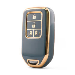 Funda nano de alta calidad para llave remota Honda de 4 botones, color gris HD-A11J4B