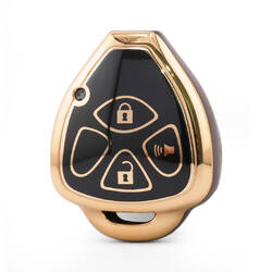 Funda de nano alta calidad para llave remota Toyota de 3 botones, color negro TYT-K11J3A