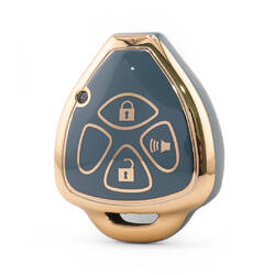 Funda de nano alta calidad para llave remota Toyota de 3 botones, color gris TYT-K11J3A