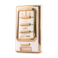 Nano High Quality Cover For Cadillac Remote Key 5 Button White Color CDLC-C11J5B
