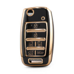Nano High Quality Cover For Kia Remote Key 6 Button Black Color KIA-O11J6