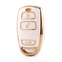 Nano High Quality Cover For Kia Remote Key 3 Button White Color KIA-Q11J