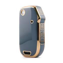 Нано Высококачественный Чехол Для Дистанционного Ключа Kia 4 Кнопки Серого Цвета KIA-T11J4