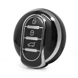 Nano High Quality Cover For Mini Remote Key 3 Button Black Color Silver Frame BMW-C11Y3