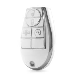 Nano High Quality Cover For Dodge Remote Key 4 Button White Color Silver Frame Dodge-A11Y4A