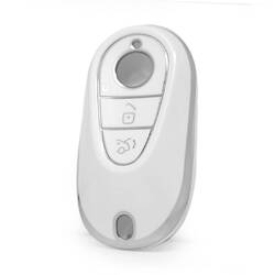 Nano High Quality Cover For Mercedes Remote Key 3 Button White Color Silver Frame Benz-C11Y