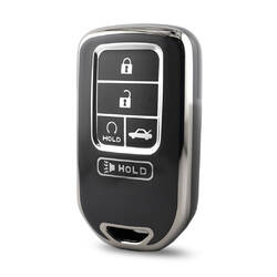 Nano High Quality Cover For Honda Remote Key 5 Button Black Color Silver Frame HD-A11Y5