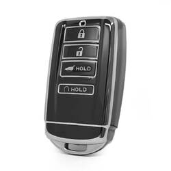 Nano High Quality Cover For Honda Remote Key 4 Button Black Color Silver Frame HD-E11Y4B