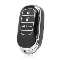 Nano High Quality Cover For Honda Remote Key 3 Button Black Color Silver Frame HD-G11Y3A