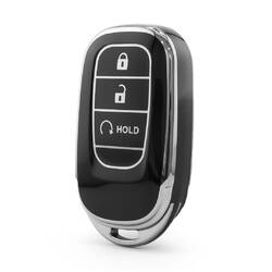 Nano High Quality Cover For Honda Remote Key 3 Button Black Color Silver Frame HD-G11Y3B