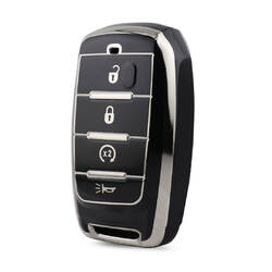 Nano High Quality Cover For Jeep Remote Key 4 Button Black Color Silver Frame Jeep-D11Y4